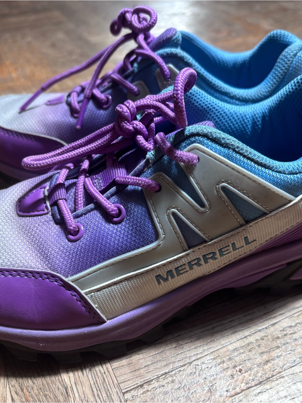 Merrell Purple and Blue Moab FST Speed 2 Hiking Shoes - waterproof - size 3